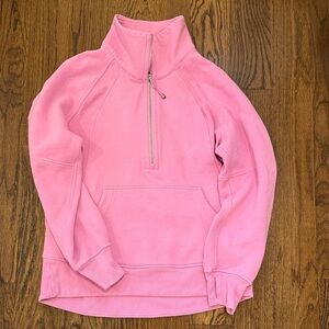 Lululemon Scuba Oversized Funnel-Neck Half Zip Long in Dahila Mauve